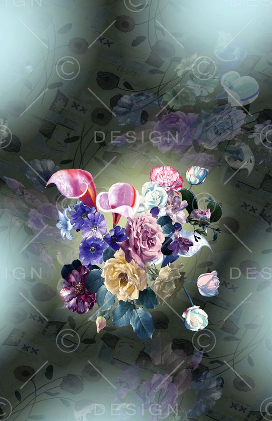 花卉印花华亿平台图片