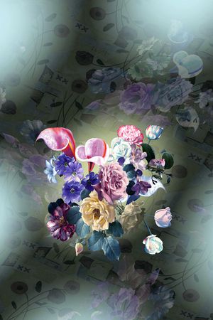 花卉印花华亿平台图片