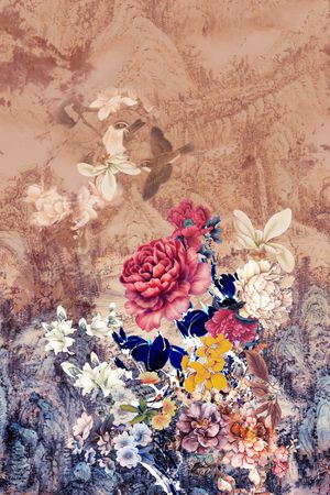 中国风印花华亿平台图片