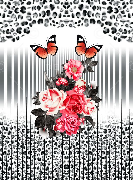 蝴蝶印花华亿平台图片