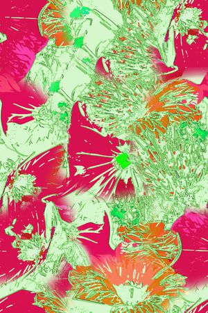 抽象艺术手绘印花华亿平台图片