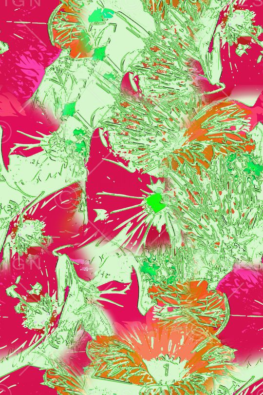 抽象艺术手绘印花华亿平台图片