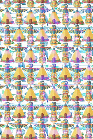 几何图像印花华亿平台图片