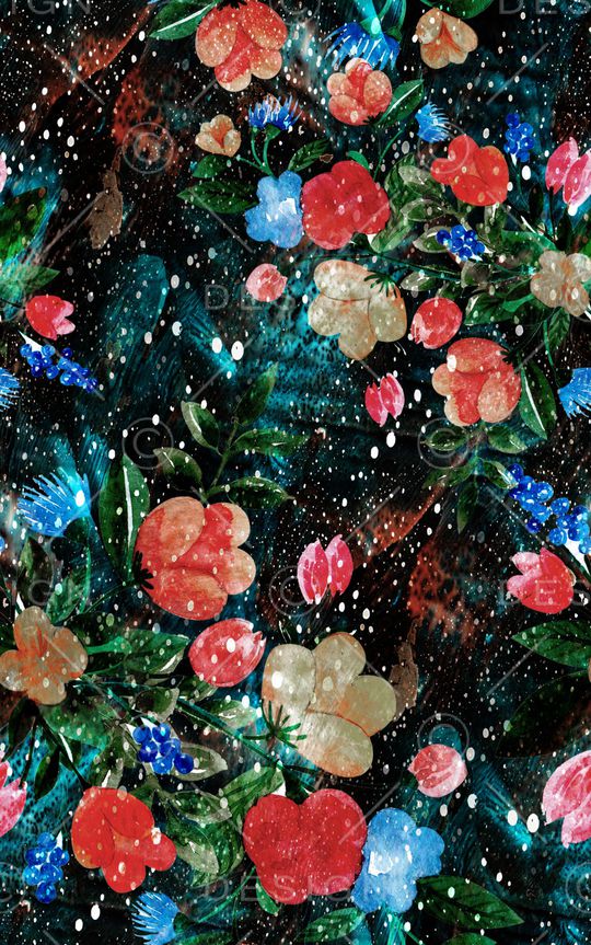 斑驳水彩印花华亿平台图片