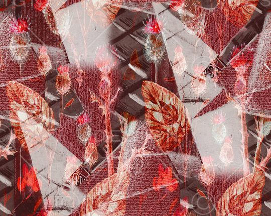 斑驳水彩印花华亿平台图片