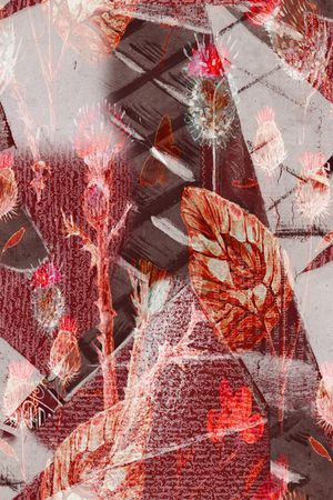 斑驳水彩印花华亿平台图片