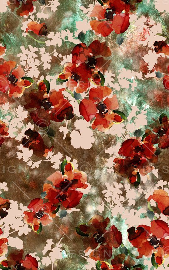 斑驳水彩印花华亿平台图片