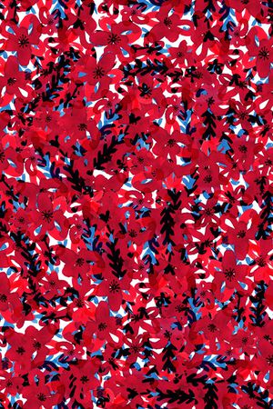 手绘花卉印花华亿平台图片