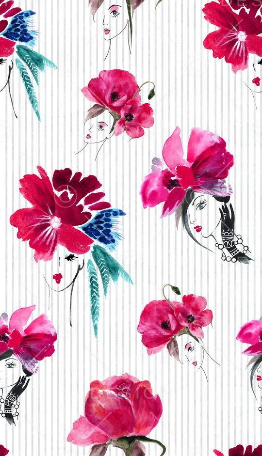 罂粟花印花华亿平台图片