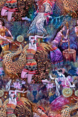 民族风印花华亿平台图片