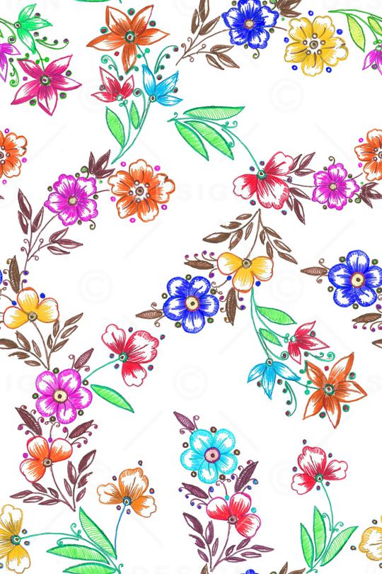 花卉印花华亿平台图片