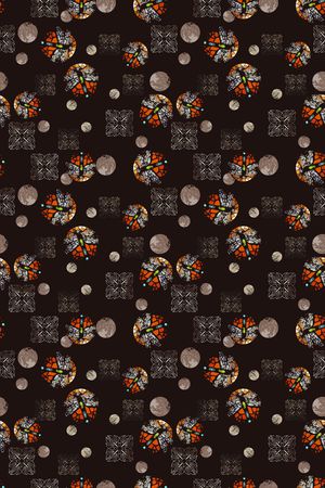 圆圈与波点印花华亿平台图片