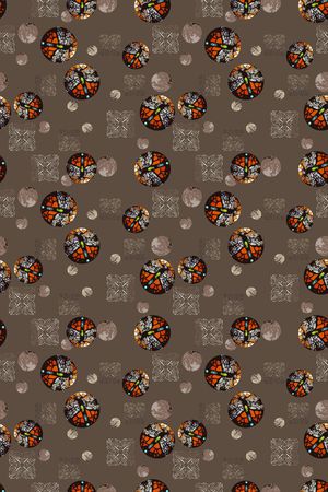 圆圈与波点印花华亿平台图片