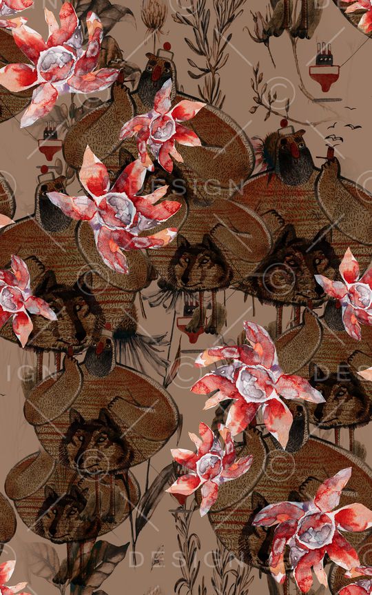 花卉印花华亿平台图片