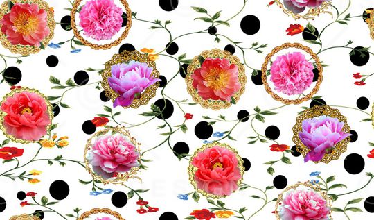 花卉印花华亿平台图片