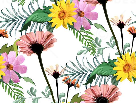 花卉印花华亿平台图片