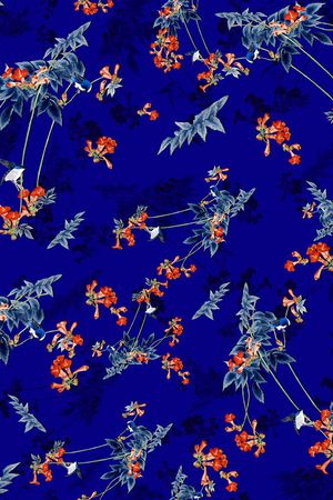 手绘花印花华亿平台图片