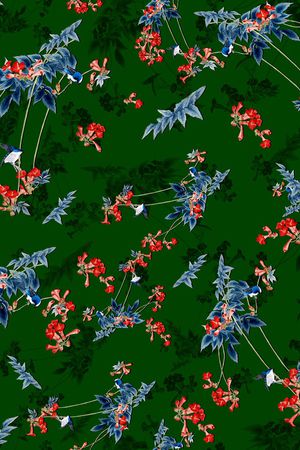 手绘花印花华亿平台图片