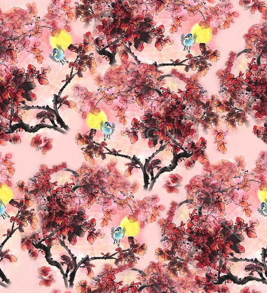 中国风印花华亿平台图片