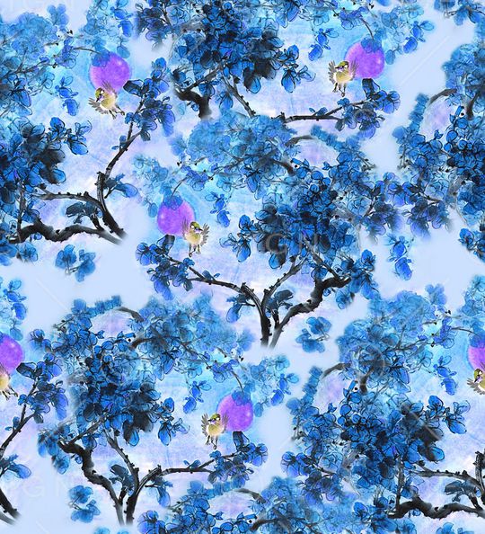 中国风印花华亿平台图片