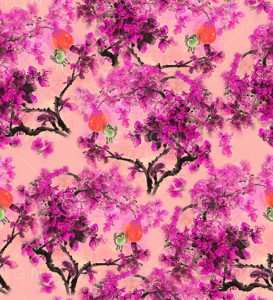 中国风印花华亿平台图片