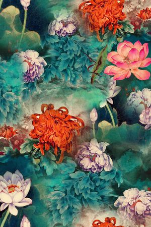 中国风印花华亿平台图片