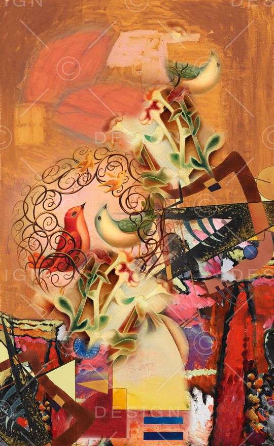 中国风印花华亿平台图片