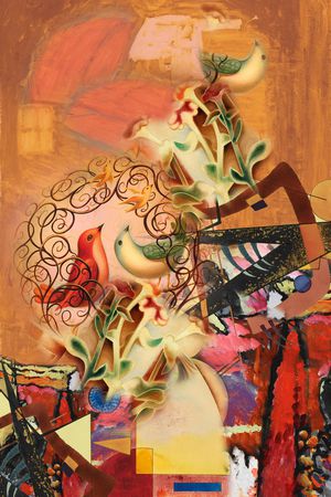 中国风印花华亿平台图片