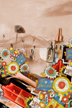 油画风格印花华亿平台图片