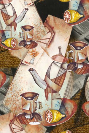 油画风格印花华亿平台图片