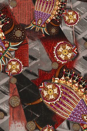 油画风格印花华亿平台图片