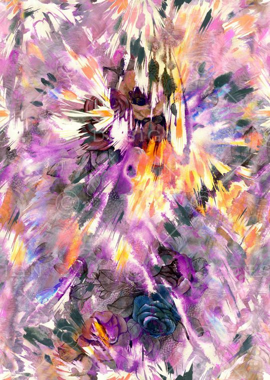 花卉印花华亿平台图片