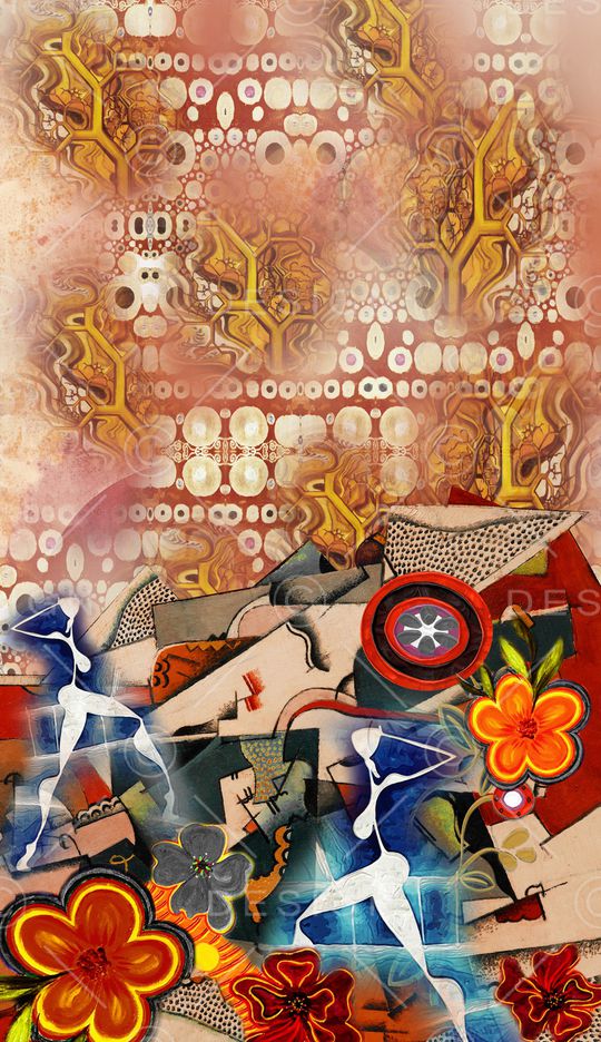 油画笔触印花华亿平台图片