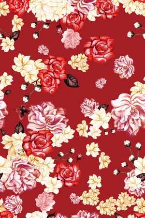 花卉印花华亿平台图片