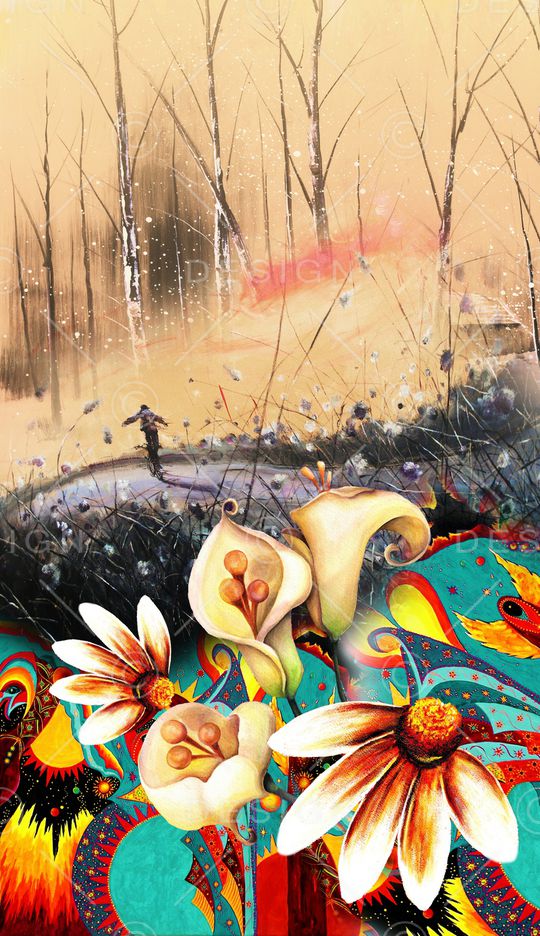 油画笔触印花华亿平台图片