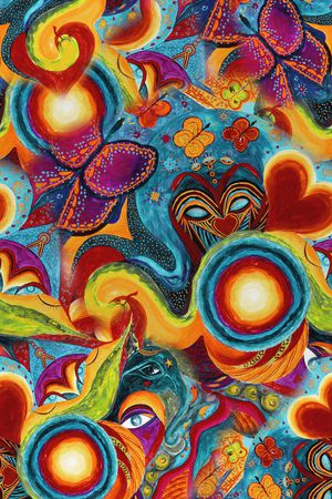 油画笔触印花华亿平台图片