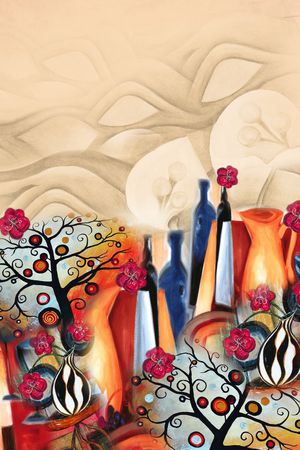 油画笔触印花华亿平台图片