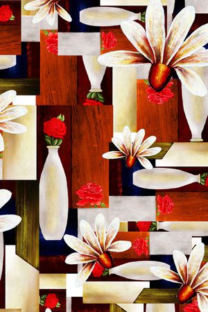 油画笔触印花华亿平台图片