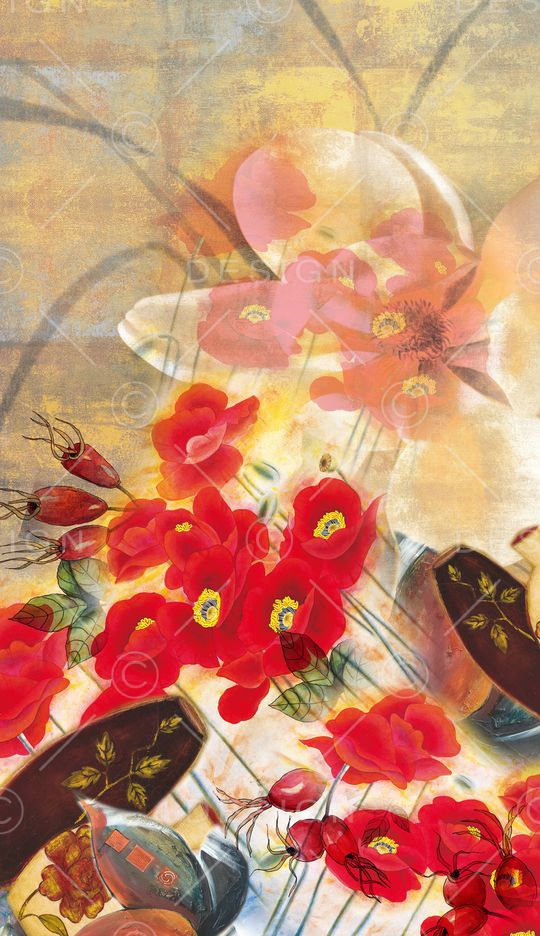 油画笔触印花华亿平台图片