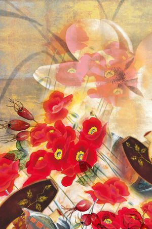 油画笔触印花华亿平台图片