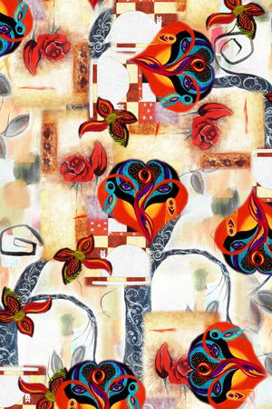 中国风印花华亿平台图片