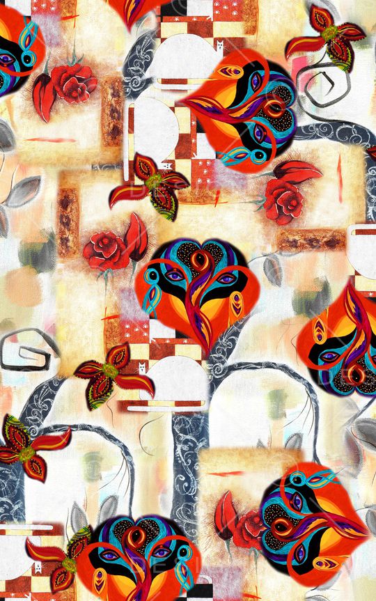 中国风印花华亿平台图片