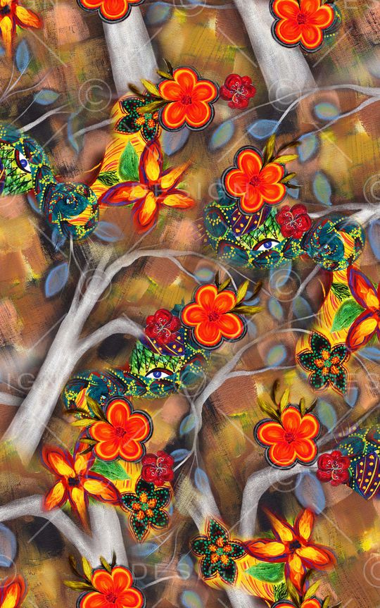 中国风印花华亿平台图片