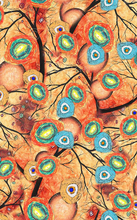 油画笔触印花华亿平台图片