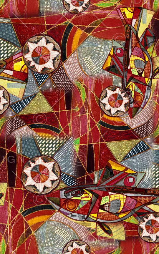 中国风印花华亿平台图片