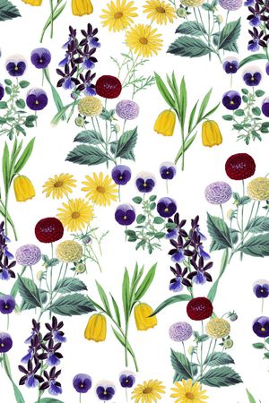 花卉印花华亿平台图片