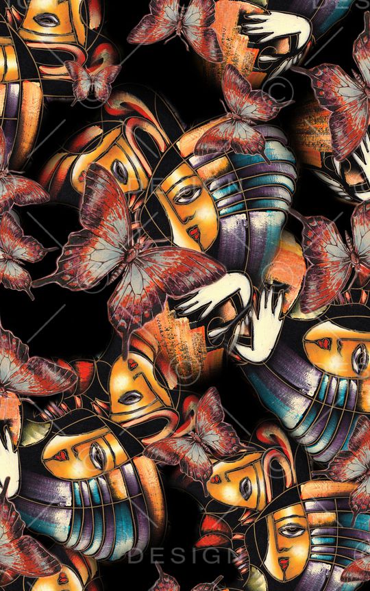 油画风印花华亿平台图片