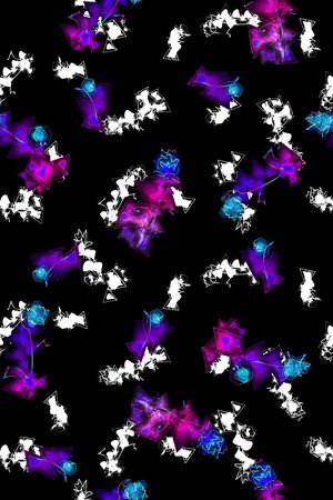 抽象艺术手绘印花华亿平台图片