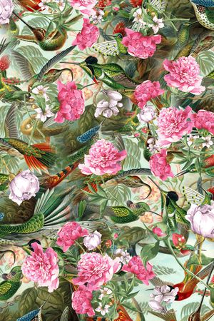 玉兰花印花华亿平台图片