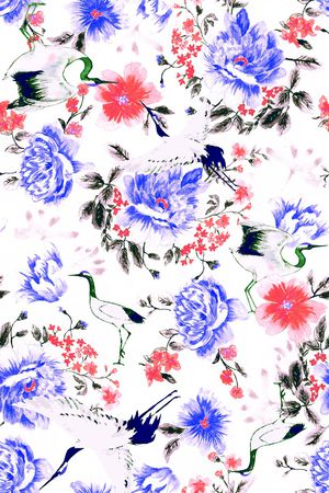 中国风印花华亿平台图片